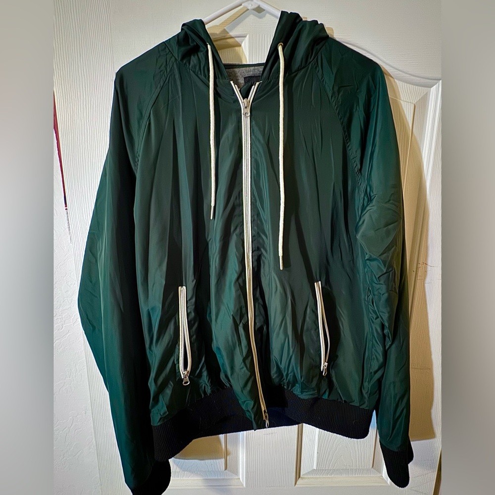 Forever 21 Dark Green Windbreaker Jacket